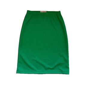 Jade Mackenzie Green‎ Pencil Skirt XL Modest Midi Stretch Knit Elastic Waist NWT
